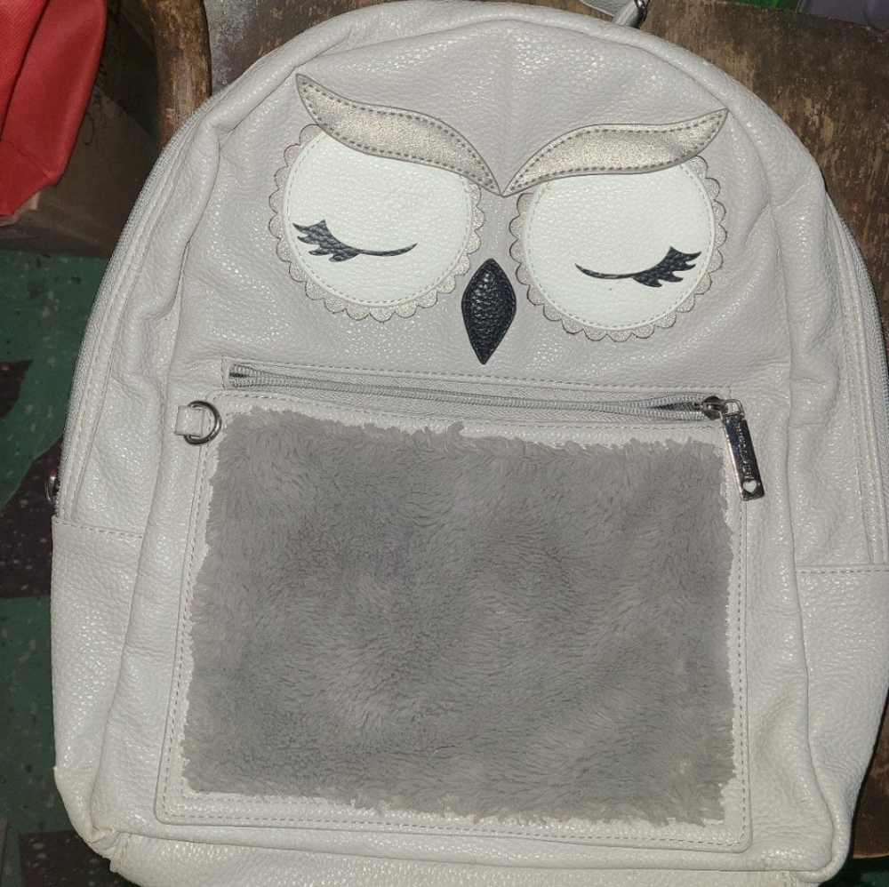Betsey Johnson owl backpack purse